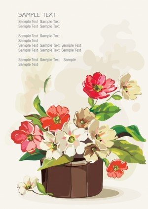 Potted Flowers Vector