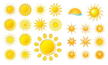 vetor de ícone de sol prático