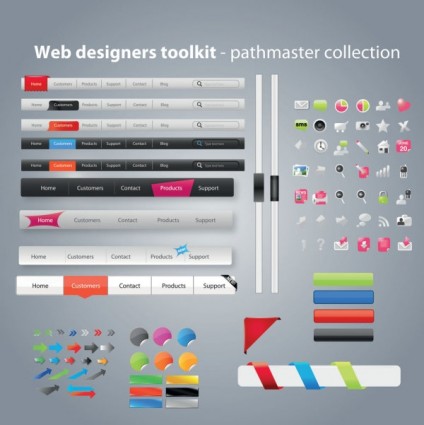 実用的な web デザイン キットのベクトル