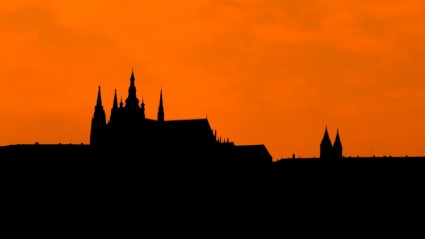 silhueta do Castelo de Praga