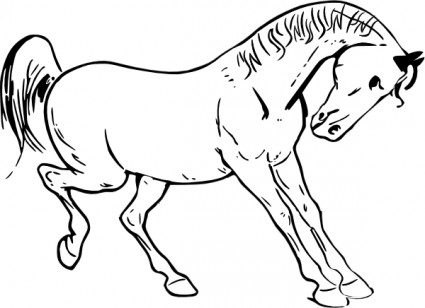 cabriolas caballo contorno clip art