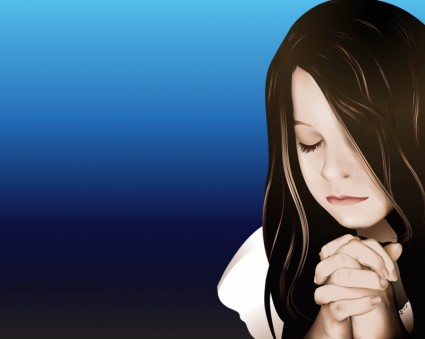 modląc się dziewczyna