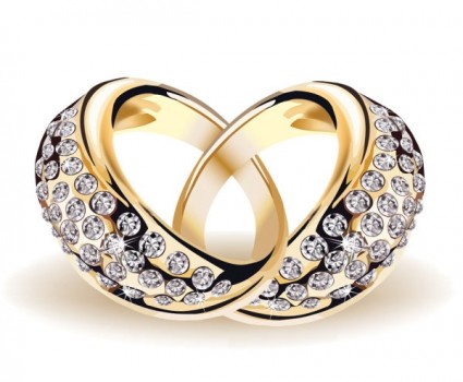 貴重な結婚指輪のベクトル