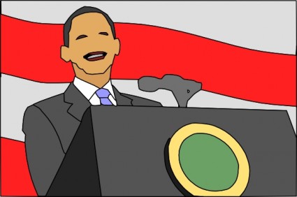 Presidente dando discurso clip-art