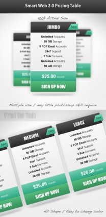 Prices Display Table Psd