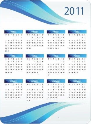 vettoriale calendario stampabile