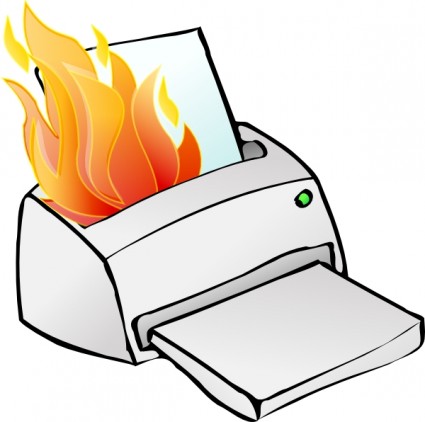 queima de clipart de impressora