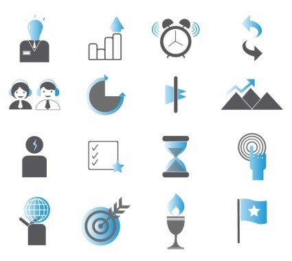 produktif dan efisiensi set ikon