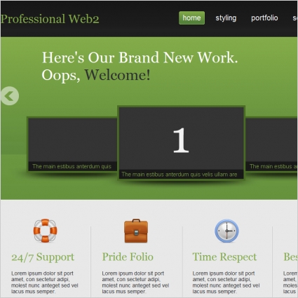 web2 profesjonalny szablon
