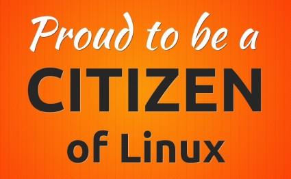 stolz darauf, ein Bürger von linux