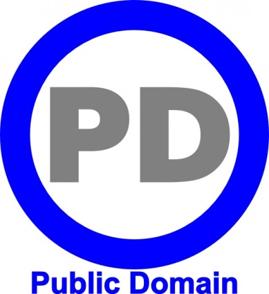 Public Domain Symbol blau clipart