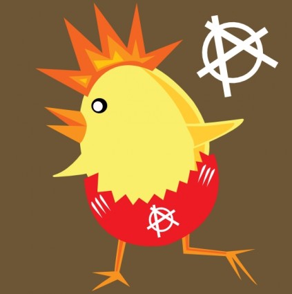 Punk Rock Chicken For Easter Clip Art