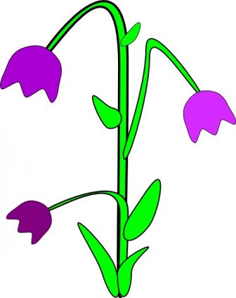ClipArt fiori viola campana