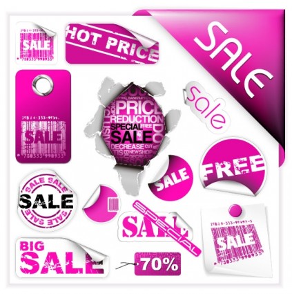 Purple Discount Sales Vector