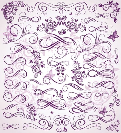Purple Fine Pattern Vector