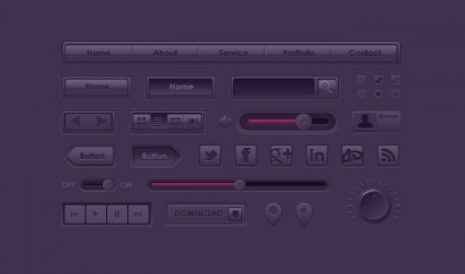 kit d'interface utilisateur violet