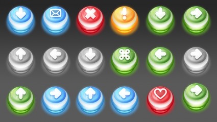 Push Down Buttons Icons Pack