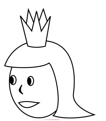 dessin au trait tête s Reine