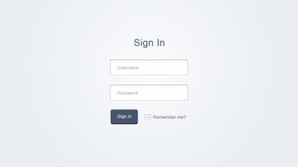 Quick Sign In Form Psd