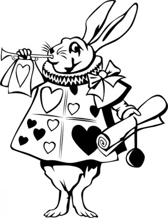 兔子從愛麗絲在仙境剪貼畫