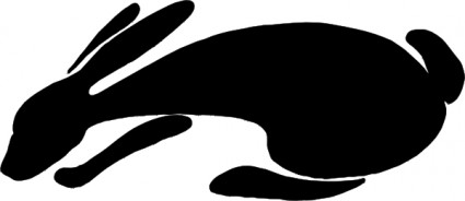 clip art de conejo silueta