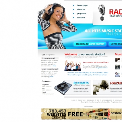 template stasiun radio