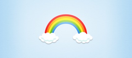 arco iris y nubes