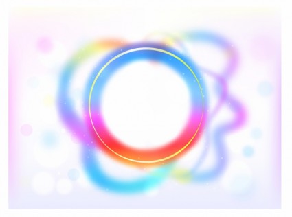 fronteira de círculo de arco-íris com brilhos e redemoinhos