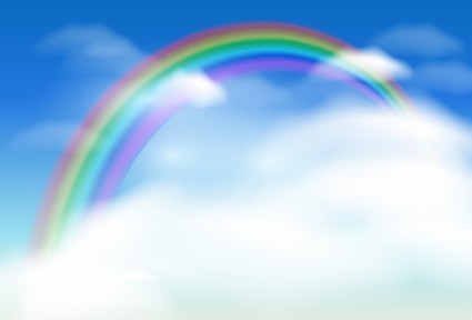 arco iris en el cielo