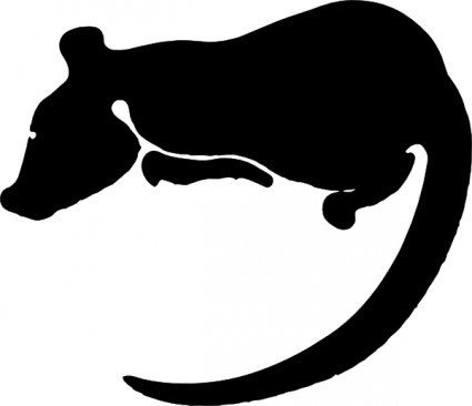 tikus siluet clip art