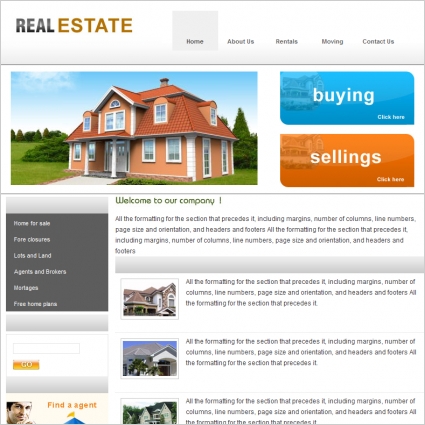 plantilla real estate