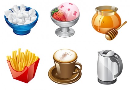 Real Vista Food Icons Icons Pack