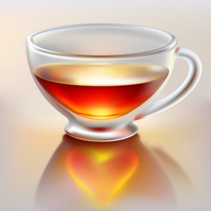 vector realista de la taza de té