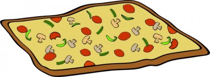 rechteckige vegetarische Pizza ClipArt