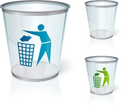Recycling Papierkorb-Vektorgrafik