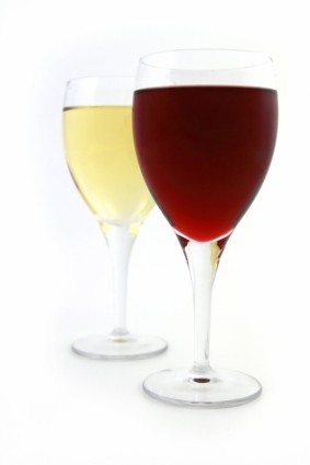 สีแดงและไวน์ขาว