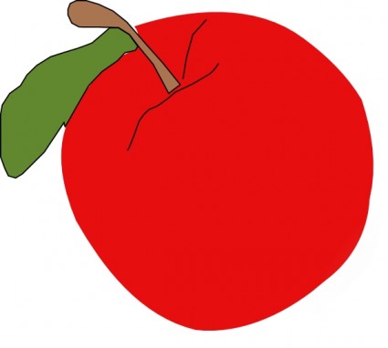 clip art de manzana roja