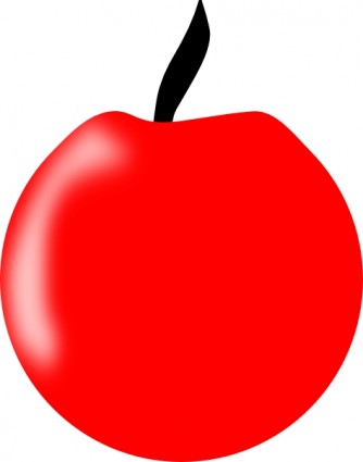clip art de manzana roja