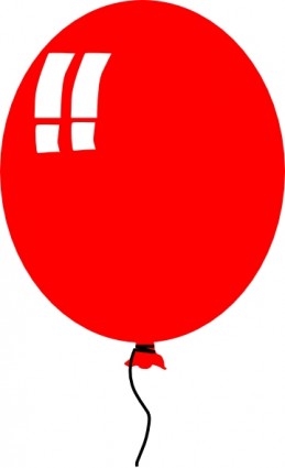 빨간 baloon 헬륨 파티 클립 아트