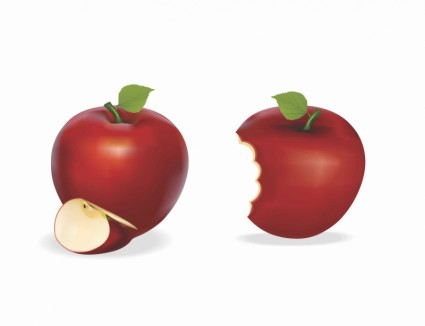Kırmızı ısırıldı elma
