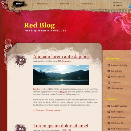 czerwony blog
