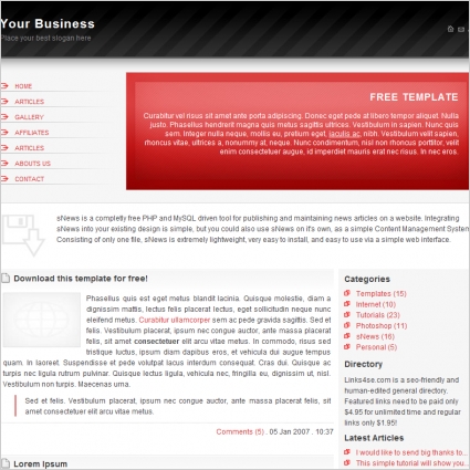 Rote Business-template