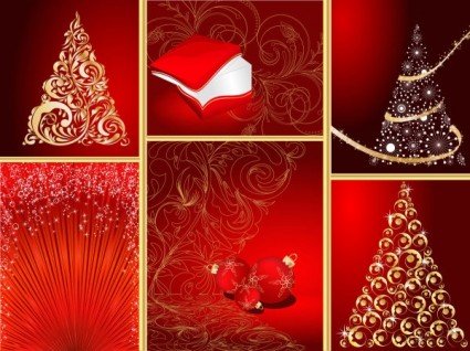 czerwony Boże Narodzenie elementów grafiki wektorowe