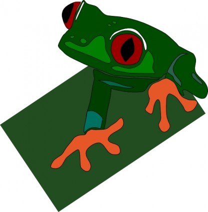 Rote-Augen-Frosch-ClipArt-Grafik