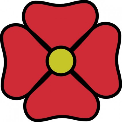 clipart de flor vermelha