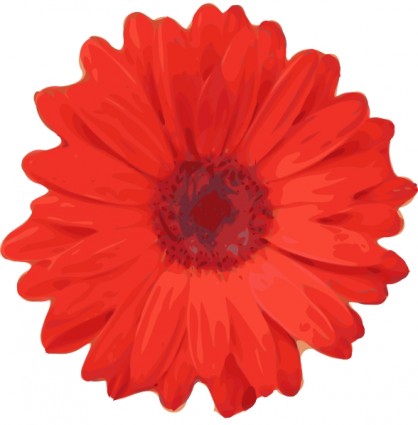 flor vermelha pedais clip-art