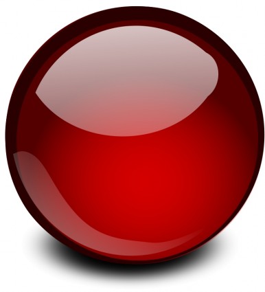 Красный глянцевый шар