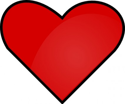 clip art de corazón rojo