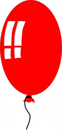 ClipArt di elio rosso baloon