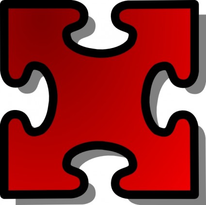 빨간 퍼즐 조각 클립 아트